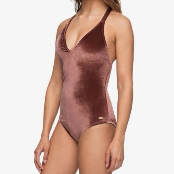Roxy Tops - Roxy Velvet Bodysuit With Adjustable Straps - Size S